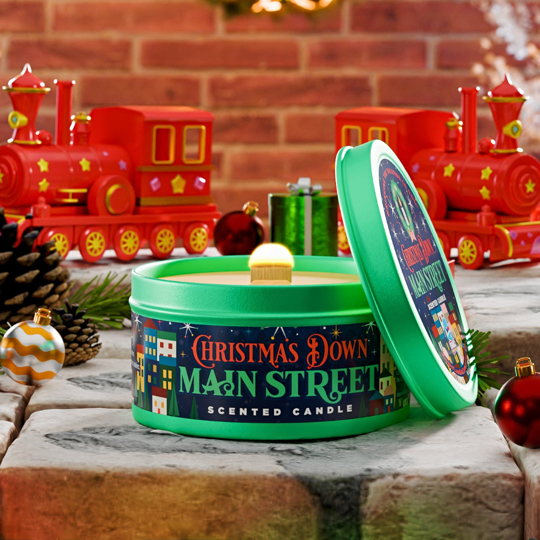 Christmas Down Main Street candle