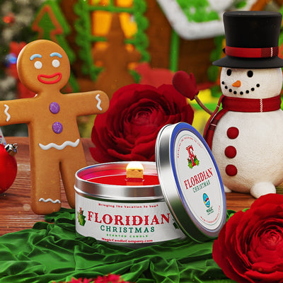 Floridian Christmas candle