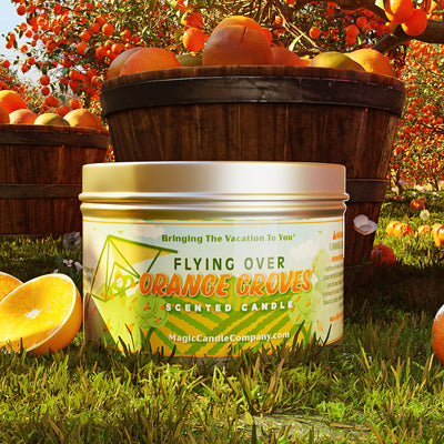 Flying Over Orange Groves candle