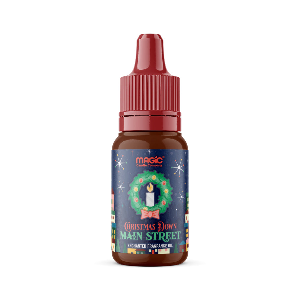 Christmas Down Main Street small oil