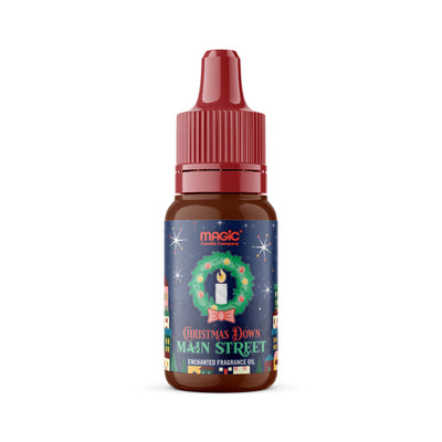 Christmas Down Main Street small oil