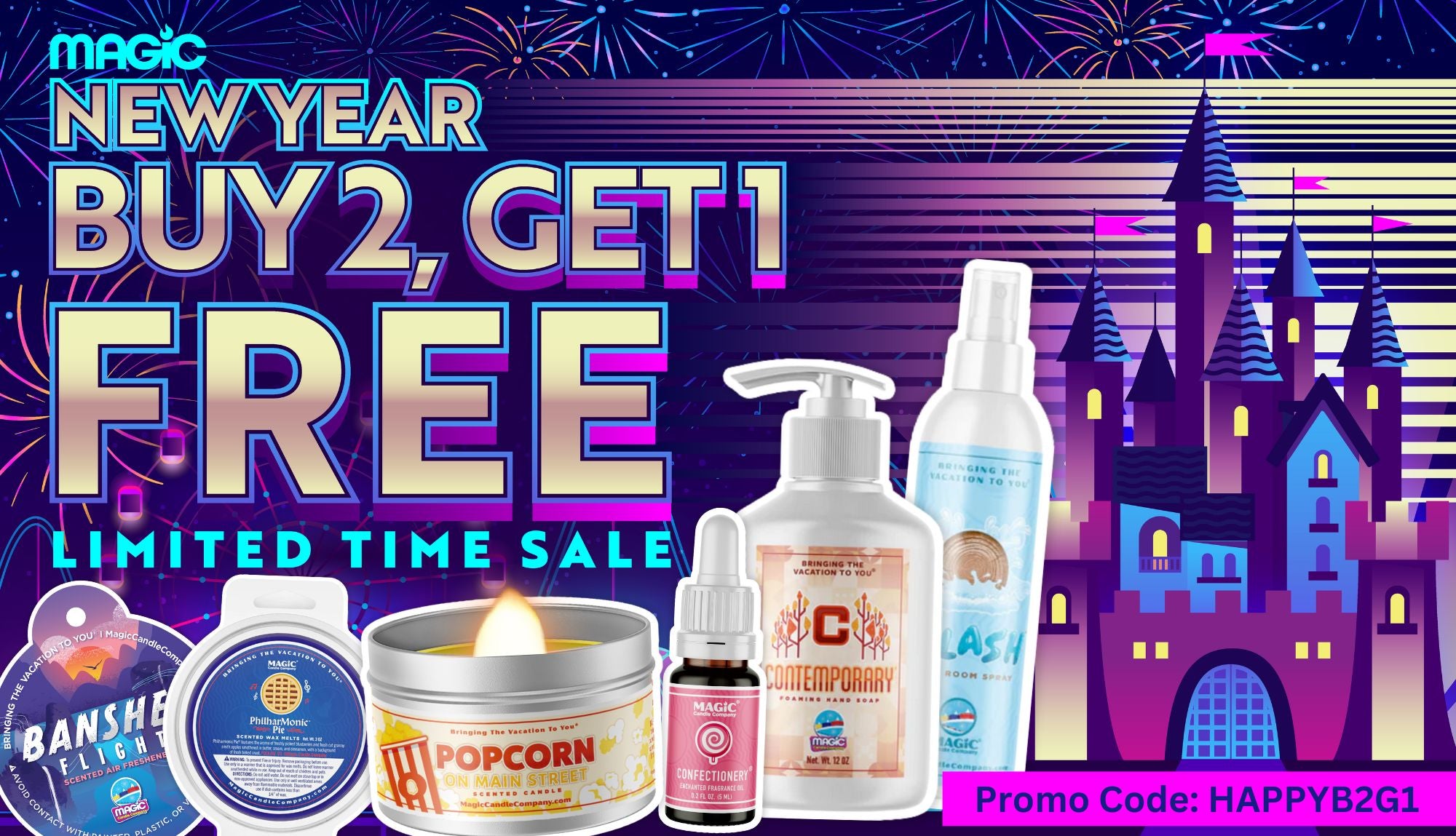 New Year Buy 2 Get 1 Free Sale