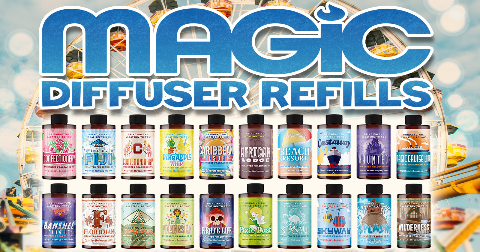 Magic Home Diffuser Magic Diffuser Refills | Theme Park & Resort Scents – Magic Candle Company