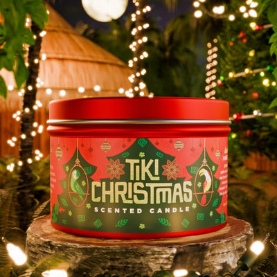 Tiki Christmas candle