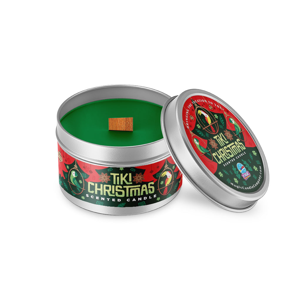 Tiki Christmas candle