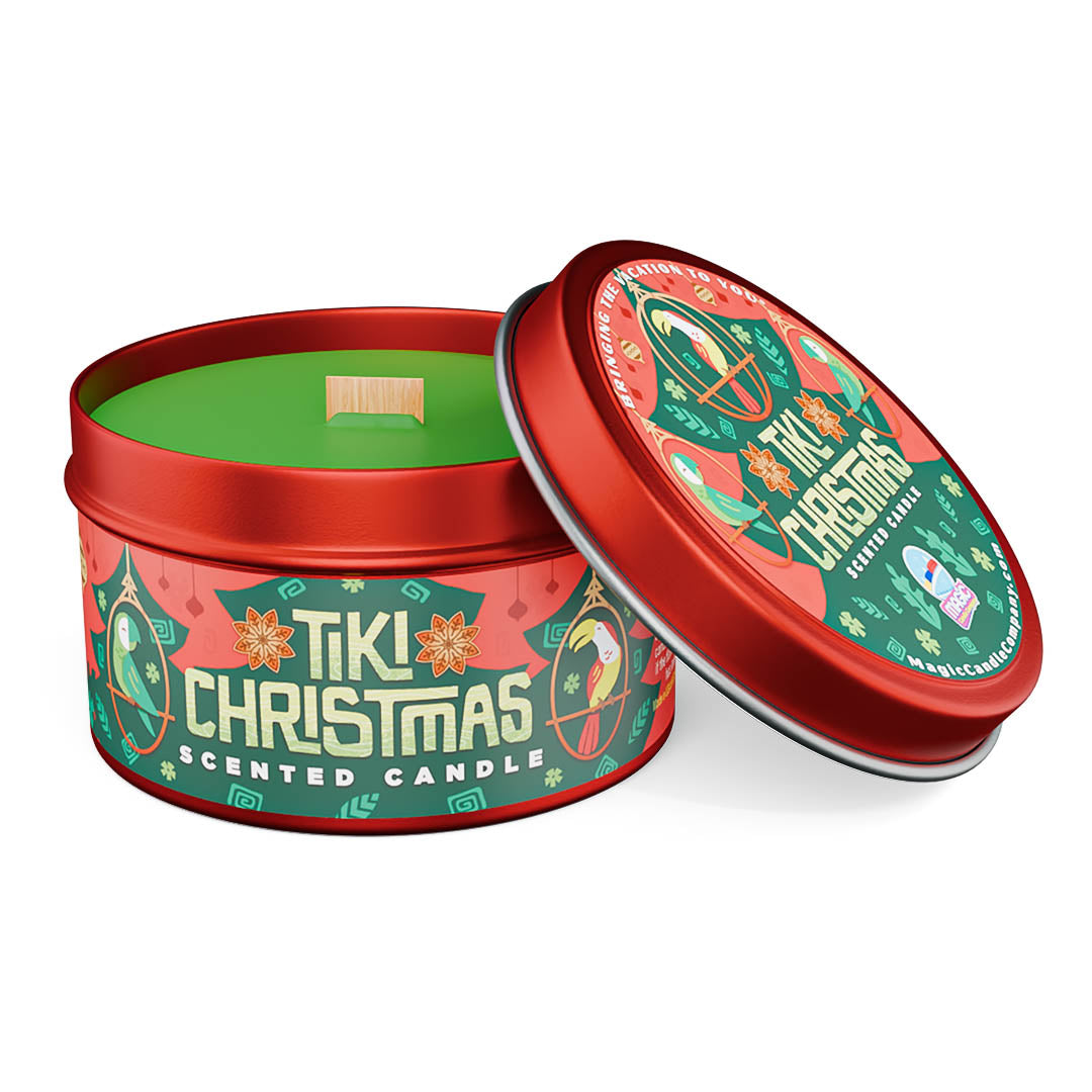 Tiki Christmas candle
