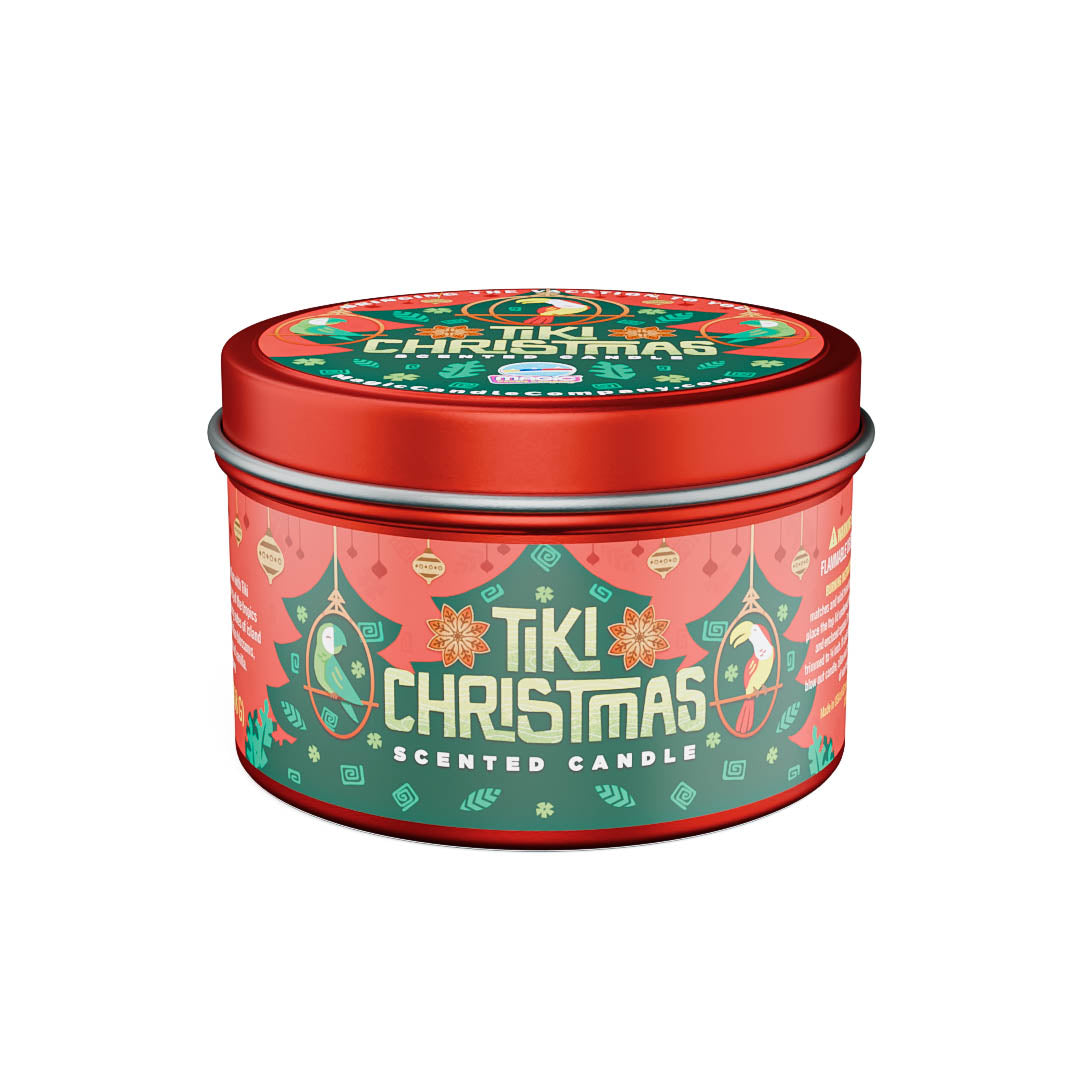 Tiki Christmas candle