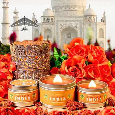 Flying Over India candles