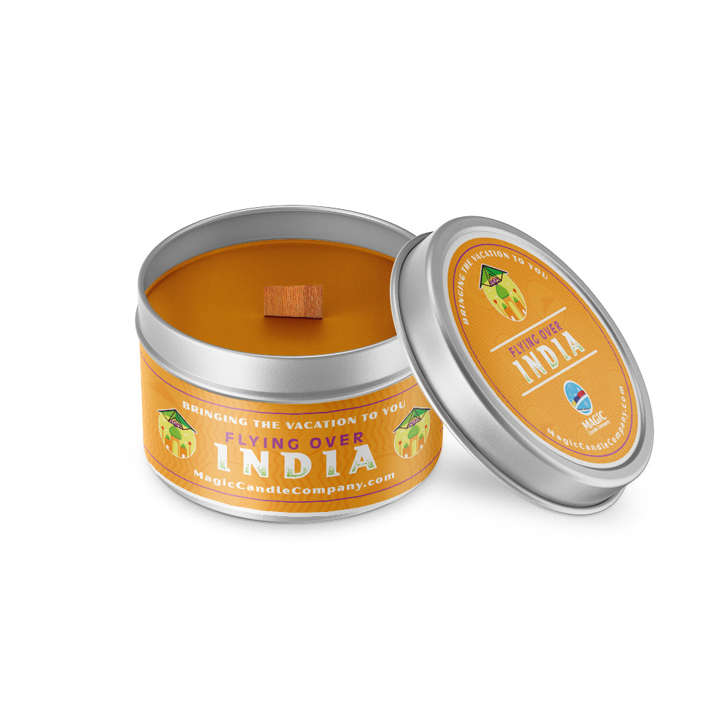 Flying Over India candle
